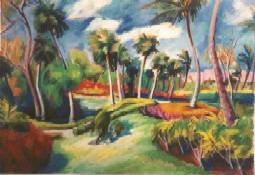 Park und Palmen - Punta Cana - Alice Herold - Pastell